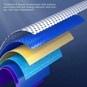 Otomatik Katlanır Araba Otobüs Kamyon Güneşliği UV Korumalı Isı Yalıtımlı Ön Cam Güneşlik 2'li 70x120cm thumbnail 6