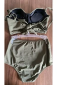 Zi Haki Yeşil Yüksek Bel Bikini Alt Üst Takım thumbnail 4