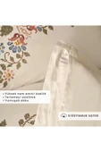 Bella Maison %100 Pamuk Saten Vintage Çift Kişilik Nevresim Seti Beyaz (200x220 cm) thumbnail 2