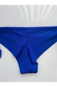 Zi Mavi Brelya Model Kenarları Kalın Ip Bağcıklı Bikini Altı thumbnail 7
