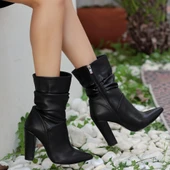 Erita Siyah Cilt Topuklu Çizme thumbnail 5