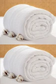 Rayme Textile Müslin Yatak Örtüsü Ultra Yumuşak Yüksek Kaliteli 4 Kat Muslin Pike (Çift Kişilik (240x320 cm) thumbnail 5