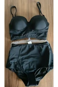 Zi 2 Renk 1 Paket Haki -siyah 2 Yüksek Bel Bikini Takımı thumbnail 3