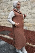 KADIN CEPLİ ETEK UCU DÜĞME DETAYLI TESETTÜR YELEK thumbnail 2