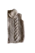 Zi Bej El Örgü Sıfır Kollu Bebek Yeleği thumbnail 3