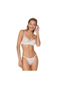 Zi Ekru Dar Kalıp Aura Dantelli Sütyen Külot Takımı thumbnail 1