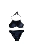 Zi Siyah Makrome Içi Boş Kap Bikini Takım thumbnail 4