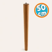 Kahverengi Boyalı Ahşap Silindir Sehpa ve Masa Ayağı Ayakları Aksesuarları Modern Tasarım 50 cm thumbnail 1