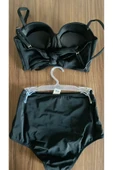 Zi 2 Renk 1 Paket Haki -siyah 2 Yüksek Bel Bikini Takımı thumbnail 5
