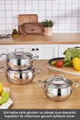 Karaca Emirgan Indüksiyon Tabanlı 6 Parça Çelik Sahan Set thumbnail 5