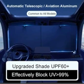 Otomatik Katlanır Araba Otobüs Kamyon Güneşliği UV Korumalı Isı Yalıtımlı Ön Cam Güneşlik 2'li 70x120cm thumbnail 3