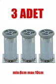 LUDIA Metal Ayarlanabilir 3 Adet Mobilya Ayağı Metal Tablalı 8cm thumbnail 1