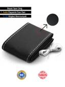 Fiat Fiorino ÖZEL süper deri Direksiyon Kılıfı, Dikmeli Beyaz Spor Dikiş thumbnail 2