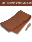 Toyota Auris ÖZEL süper deri Direksiyon Kılıfı, Dikmeli Taba Spor Dikiş thumbnail 2