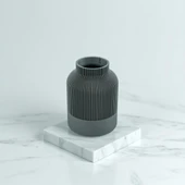 Modern Japon Mini Vazo – Modern Çizgili Tasarım thumbnail 1