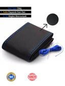 Subaru Outback ÖZEL süper deri Direksiyon Kılıfı, Dikmeli Mavi Spor Dikişli thumbnail 2