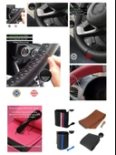 Geely Emgrand ÖZEL süper deri Direksiyon Kılıfı, Sarı Yüzüklü Spor Dikiş thumbnail 1