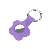 Çiçek Desenli Renkli Airtag Silikon Anahtarlık Kılıfı Kopçaklı thumbnail 8