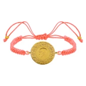 Gekas Kuyumculuk 22 Ayar Yeni Yarım Altın Açık Pembe Renkli İpli Bileklik thumbnail 3