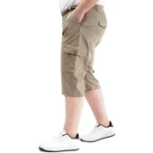 Büyük Beden Erkek Kapri Klasik 21401 Bej thumbnail 2