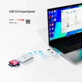 UNITEK USB-C/A TO HAFIZA KART OKUYUCU SD/CF/MICRO SD 5GBPS (Y-9313D) thumbnail 5