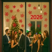 yılbaşı kartaneleri kırmızı ,yılbaşı stickerları,kartanesi sticker 60 adet thumbnail 2