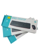 Fude 8500P İngilizce USB Kablolu Q Klavye Mouse Seti Siyah (Kutu Hasarlı) thumbnail 1