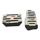 Universal Otomatik Metal Pedal Seti 2 Parça Krom Siyah thumbnail 1