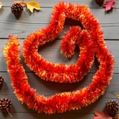 YILBAŞI BOYUN SİMİ TURUNCU 2 METRE YILBAŞI BOYUN SİMİ YUMUŞAK GARLAND YILBAŞI SÜSLEMELERİ thumbnail 1