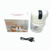 USB MİNİ FOOD PROCESSOR USB ŞARJLI MİNİ 3 BIÇAK BLENDER RONDO DOĞRAYICI 250ML - 45W (5314) thumbnail 2