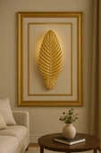 ASZEN Gold Dekoratif Kabartma LED Duvar Apliği 48x22 cm 9 wolt pilli thumbnail 1