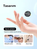 Lightining Girişli 300mAh Dijital Göstergeli 2.4G Kablosuz Çift Yaka Mikrofonu Pro++ thumbnail 2