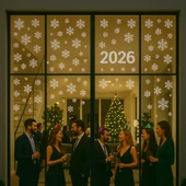 yılbaşı kartaneleri beyaz ,yılbaşı stickerları,kartanesi sticker 100 adet thumbnail 3