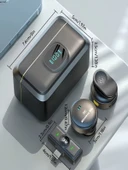 Type-C Girişli 300mAh Dijital Ekranlı 2.4G Kablosuz Çift Yaka Mikrofonu Pro++ thumbnail 4