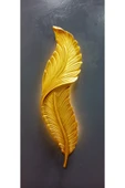 ASZEN Gold Kuş Tüyü Duvar Apliği 50×14 cm 9 Volt Pilli thumbnail 3