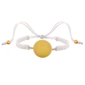 Gekas Kuyumculuk 22 Ayar Yeni Yarım Altın Beyaz Renkli İpli Bileklik thumbnail 3