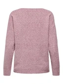 ONLY V Yaka Örme Bayan Kazak 15224360 thumbnail 5