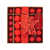 Yılbaşı Ağaç Süsleme Seti 29 Parça -Kırmızı- thumbnail 1