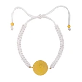 Gekas Kuyumculuk 22 Ayar Yeni Yarım Altın Beyaz Renkli İpli Bileklik thumbnail 2