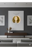 ASZEN Melek Kanadı Duvar Apliği – 40×50 cm Dekoratif Poliüretan, 2 parça Gold Renk pilli thumbnail 2
