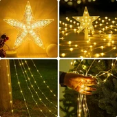 VIP PROFESYONEL IŞIKLI TEPE YILDIZLI LED IŞIK GÜN IŞIĞI 9 DALLI 282 LEDLİ IP65 SU GEÇİRMEZ LED IŞIK thumbnail 6