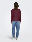 ONLY V Yaka Örme Bayan Kazak 15224360 thumbnail 4