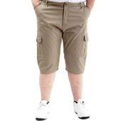 Büyük Beden Erkek Kapri Klasik 21401 Bej thumbnail 1