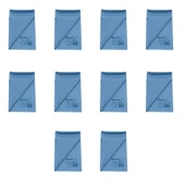 Polikur Mikrofiber Sık Dokulu Cam Temizlik Bezi - Mavi - 40x50 Cm. - 10 Adet thumbnail 1