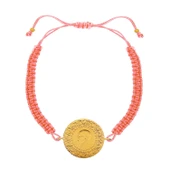 Gekas Kuyumculuk 22 Ayar Yeni Yarım Altın Açık Pembe Renkli İpli Bileklik thumbnail 2