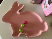 Primark Home Paskalya Easter Sevimli Pembe Tavşan Pink Rabbit Büyük Porselen Sunum Tabağı thumbnail 5