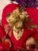 Handmade/El Yapımı Sevgililer Günü için Altın Çiçekli Özel Tasarım Romantik Kırmızı Kalpler thumbnail 4