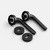 Oda Tipi Kapı Kolu Rozetli Mat Siyah Sağ Sol Uygun Modern İç Kapı Kilitli 1 Takım thumbnail 4