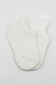 Bistyle 2'Li Sneakers Kaymaz Basic Penye Çorap 20103 Ekru Ekru thumbnail 4