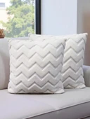 İskandinav Stil Peluş Yumuşak Dokulu Dekoratif Kırlent Kılıfı 2’li Set 43x43 cm thumbnail 8